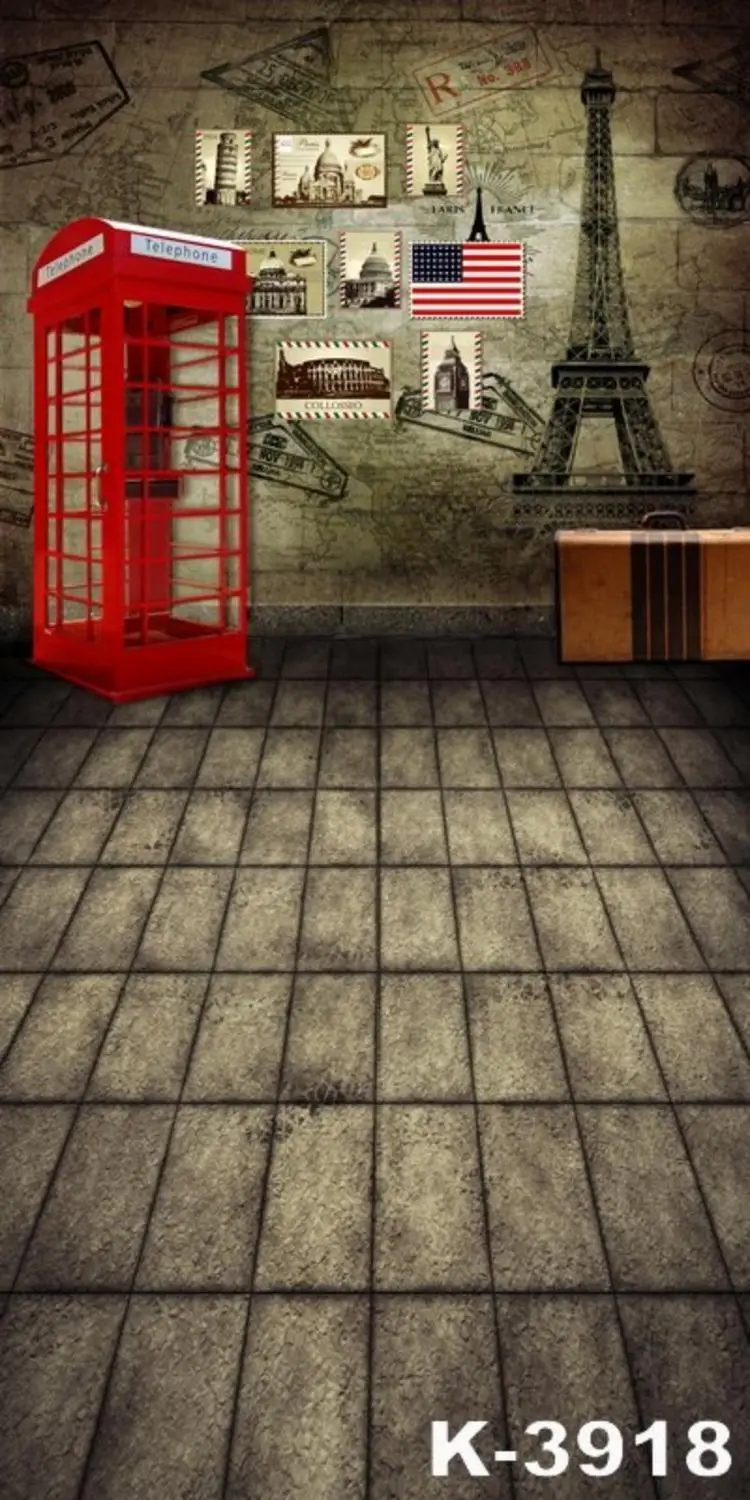 

Фотофоны для детской портретной фотосъемки с красной телефонной будкой