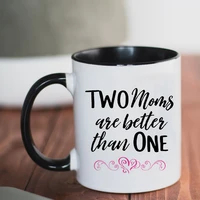 two moms are better than one coffee mug 350ml ceramic mother day gift tea cup mama birthday milk mugs