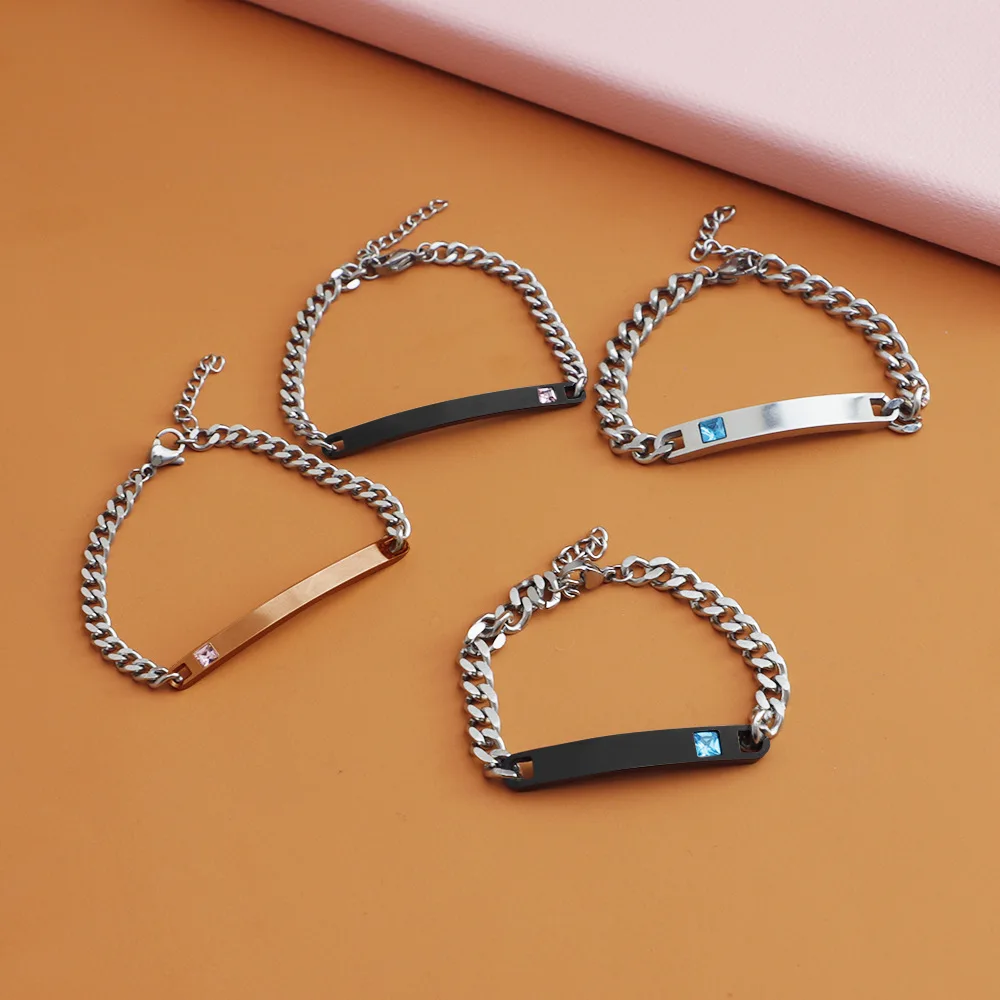 

5pcs/Lot Stainless Steel Mirror Polish Fashion Bending Bar Bracelets With Crystal Bangles Women Men Jewelry Gifts