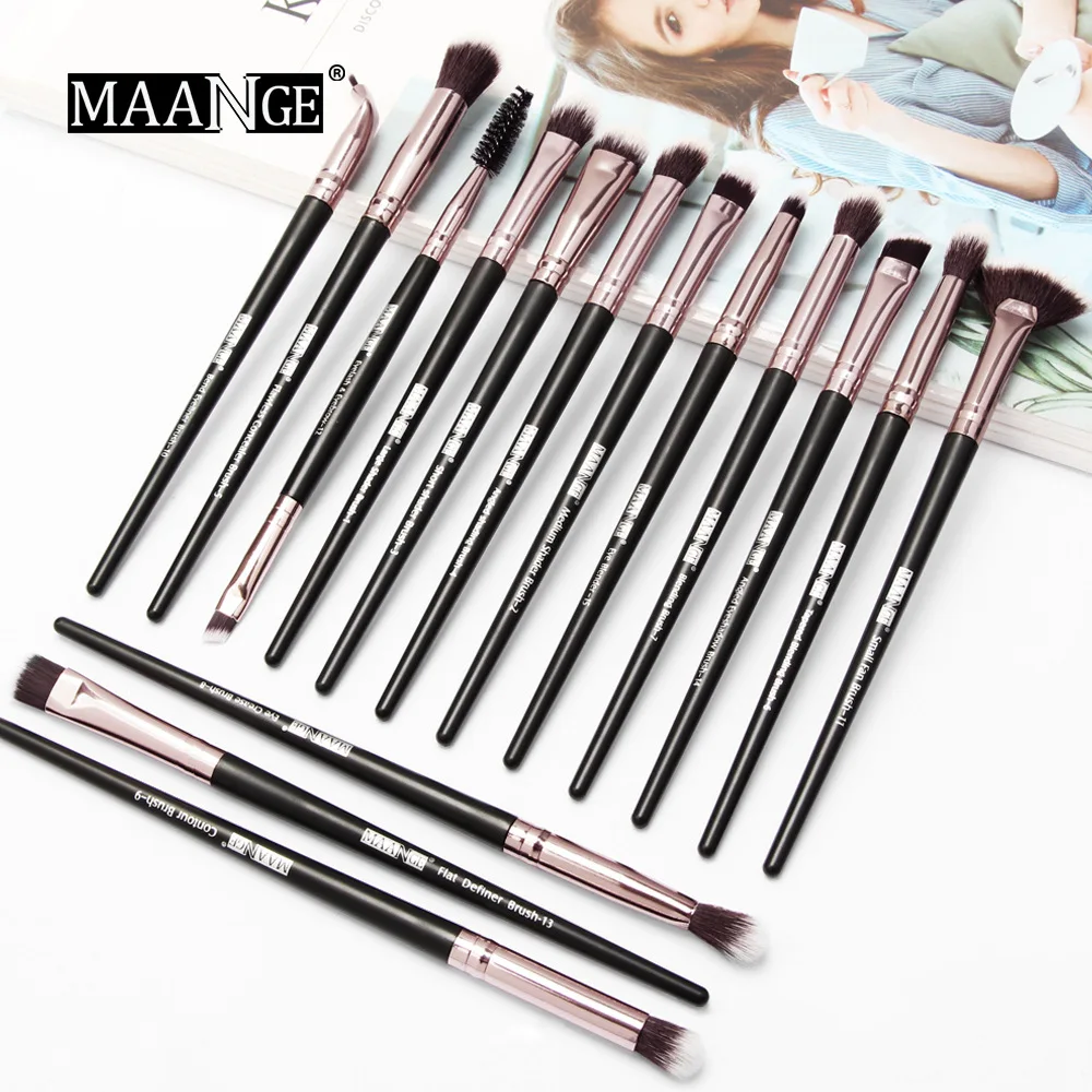 Hot Selling a Package of 15 Eye Makeup Brush Sets, Tricolor Hairy Eye Shadow,Cosmetic Beauty Tools. Gift Set For Women  11.11