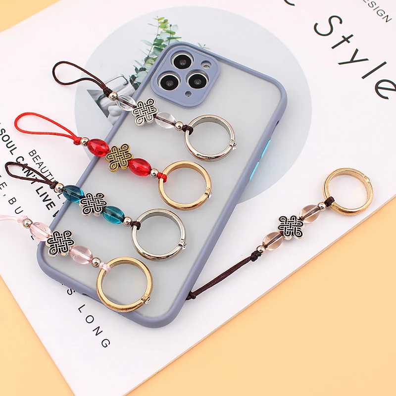 

Crystal Mobile Phone Straps Vintage lanyard Fabric weaving Strap Wrist Rope Hanging Neck Rope For Mobile Phone Case Hanging Rope