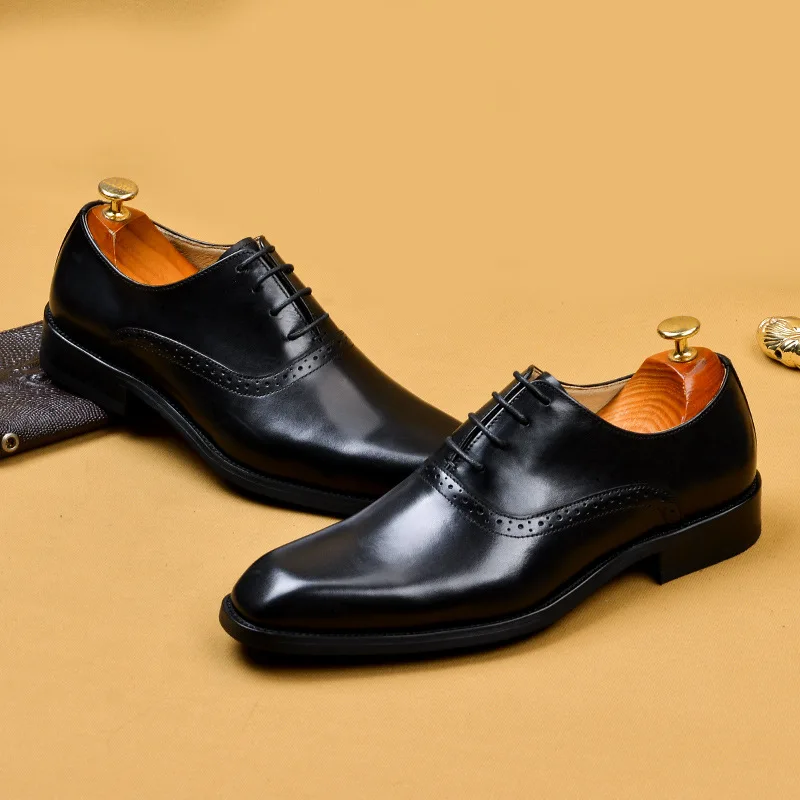 Роскошные Мужские модельные туфли ручной работы Обувь в деловом стиле из
