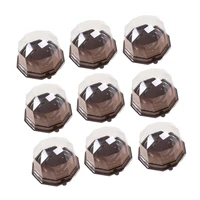 absf 100 pcs disposable moon cake container rhombus cake box mousse packaging box with lid food container