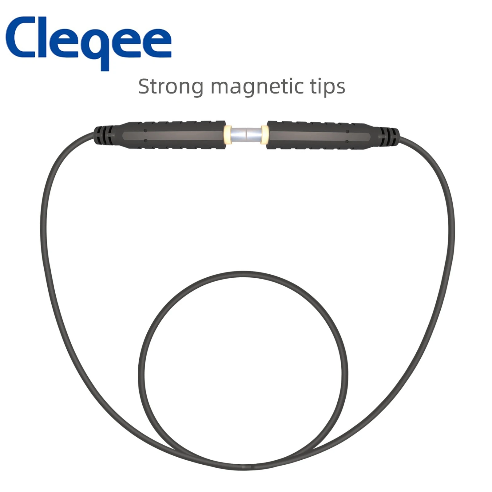 Cleqee 1PC Magnetic Test Leads 30VAC 5A | Low Voltage Jumper Silicone Cable 1M - Black T10005.2 Инструменты