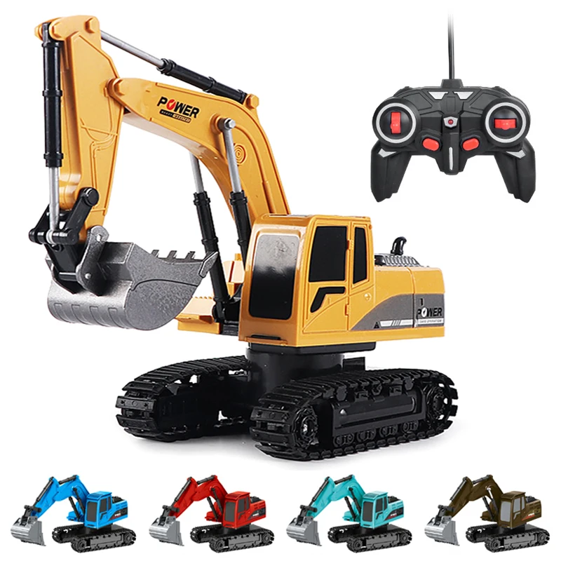 

Adult Children Remote Control Bulldozer Alloy Excavator Shovel Digging Engineering Heaven Remote Control Car Crossover Toy Gift