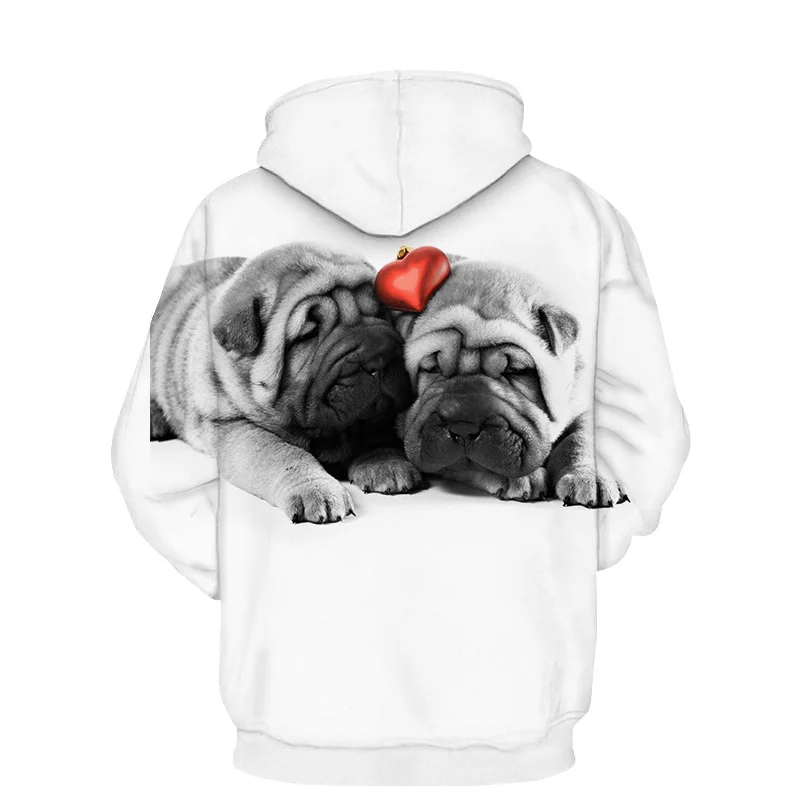 

Funny Dog Printing Hoodies Men's Sweatshirts Women Fashion Full Animal 3D Hoodie Men's Long sleeved Pullover Hip hop Jacket Men