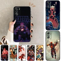 marvel hero deadpool cartoon phone case for xiaomi redmi note 10 9 9s 8 7 6 5 a pro s t black cover silicone back pre style