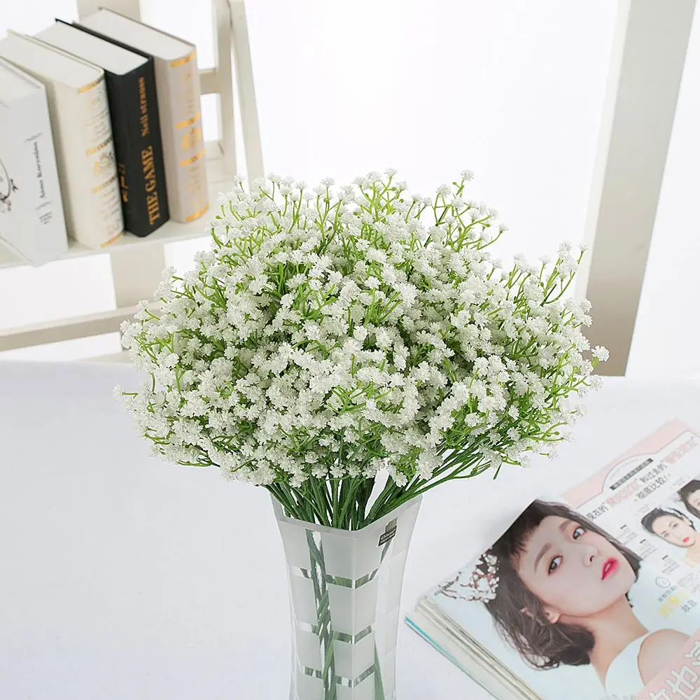

Gypsophila Artificial Flowers artificial Floral Silk Fake Pom Poms Flower for Wedding Party Home Decoration Bouquet