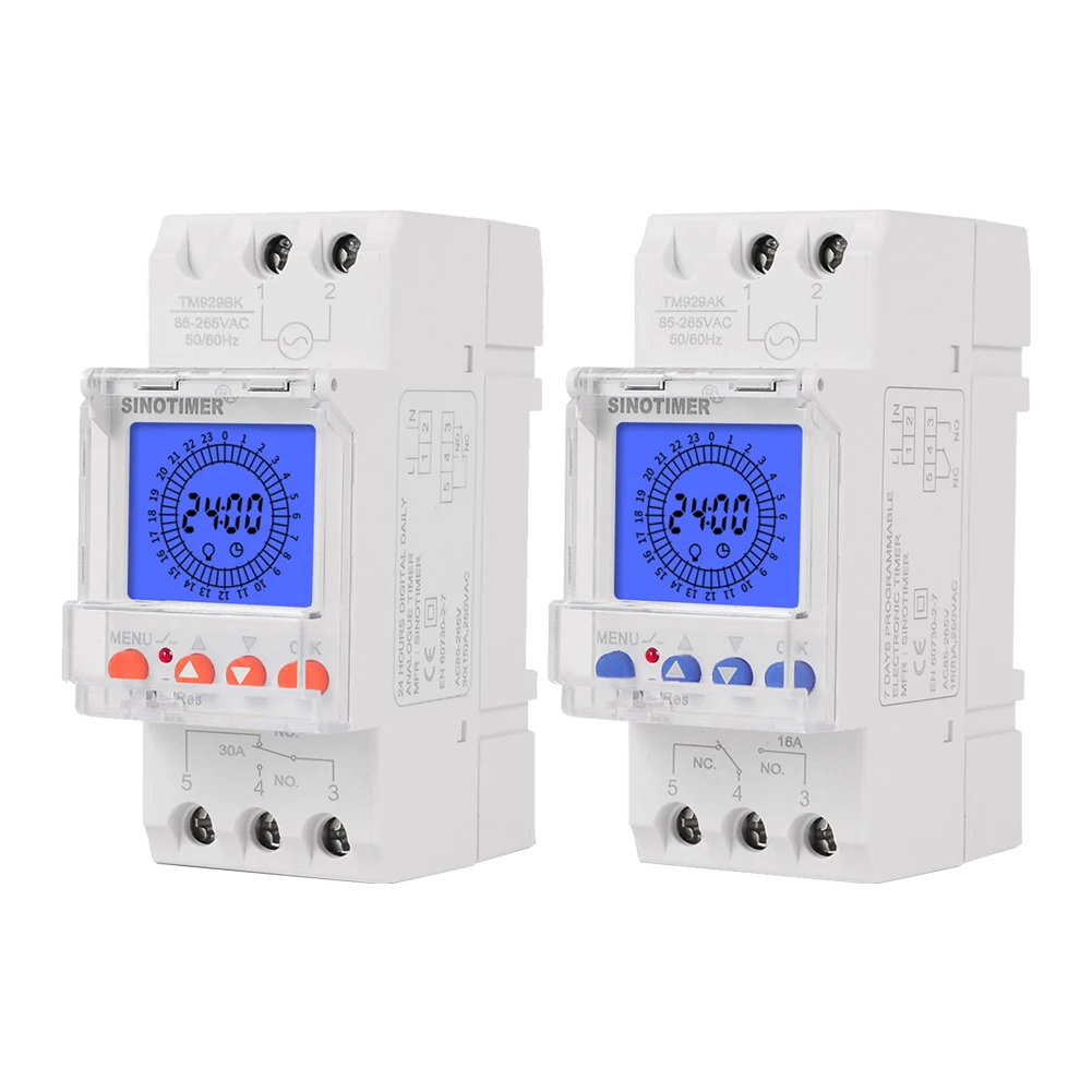 

Smart Analog Timer Switch 85-265V 15 Minutes Interval Programmable Din Rail Smart Analog Timer Digital Analogue Time Switch