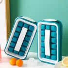 Силиконовый складной поднос для льда 2 в 1, форма для льда, 18 ячеек, бар для игры в керлинг, питьевые пивные подносы, форма для напитков, портативный контейнер для Замороженных Напитков