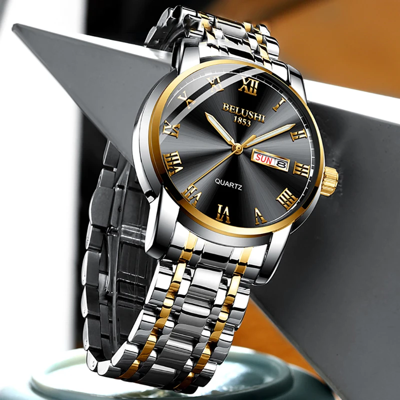 

2021 New Men's Watch High Quality Mechanical Watch Smart Sports Watch Quartz Stainless Steel Watch Waterproof Leather Watch