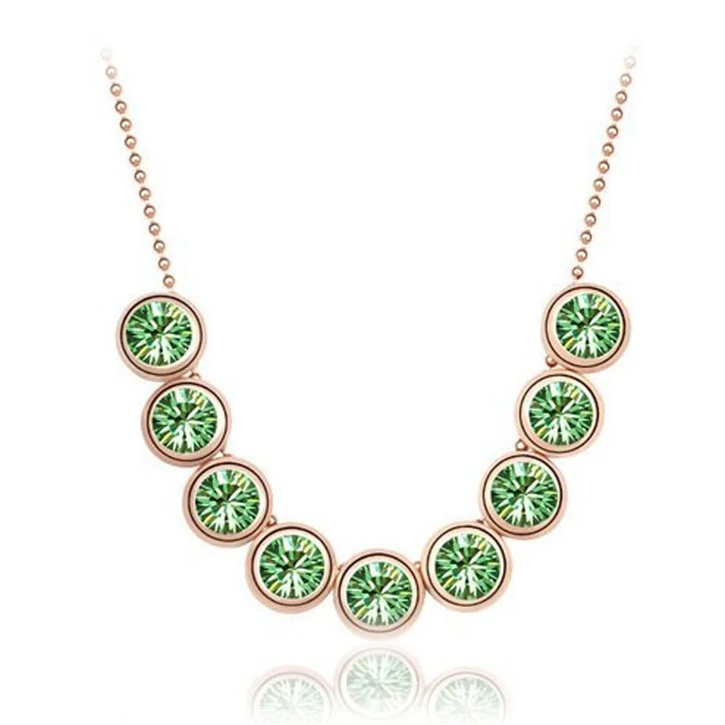 Женское Ожерелье с австрийскими кристаллами 9 цветов | Украшения и аксессуары