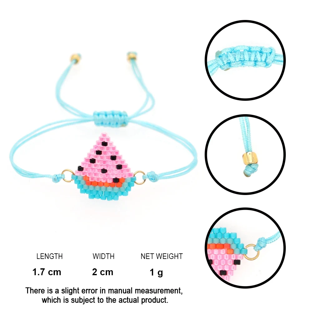 Go2boho Pulseras Mujer Moda MIYUKI женский браслет 2 шт./лот черепаха арбуз ювелирные изделия детские животные браслеты Летний пляж