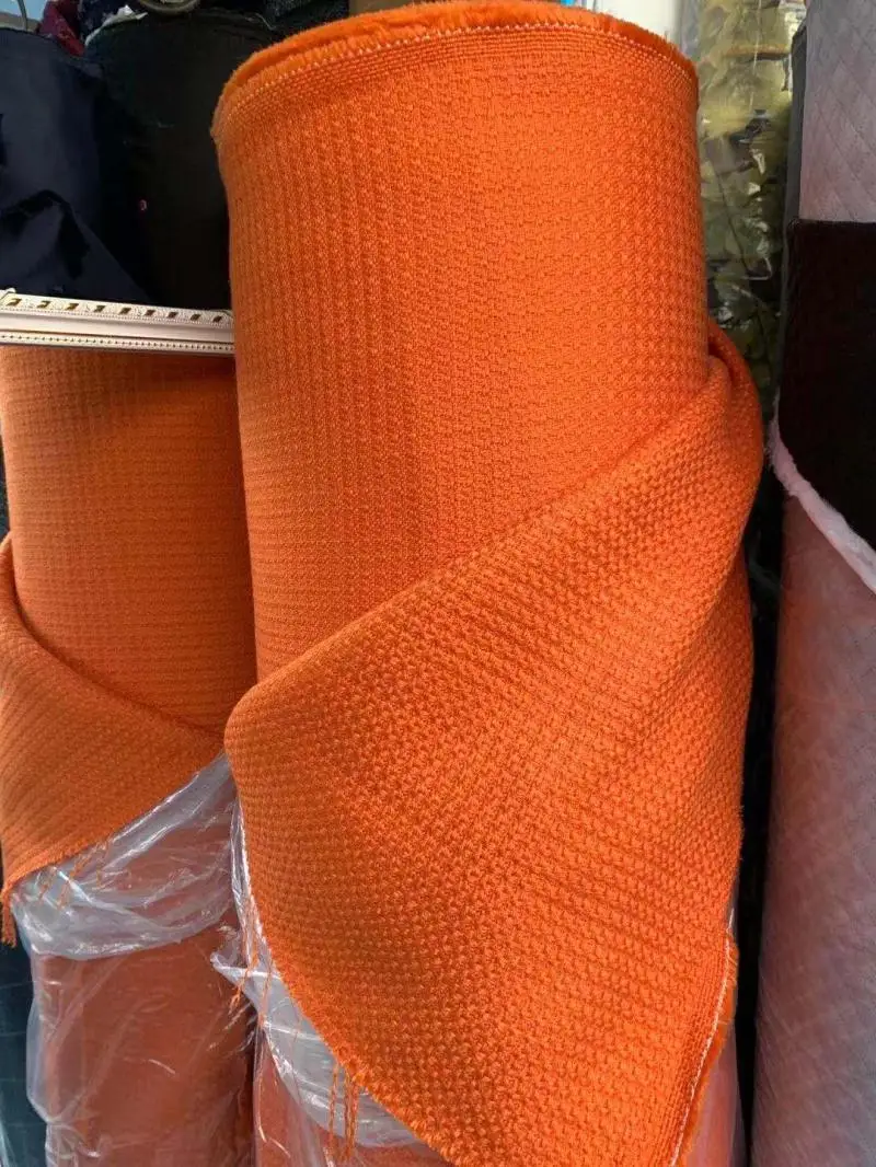 Бесплатная доставка оранжевый окрашенный ананас зернистая шерстяная ткань