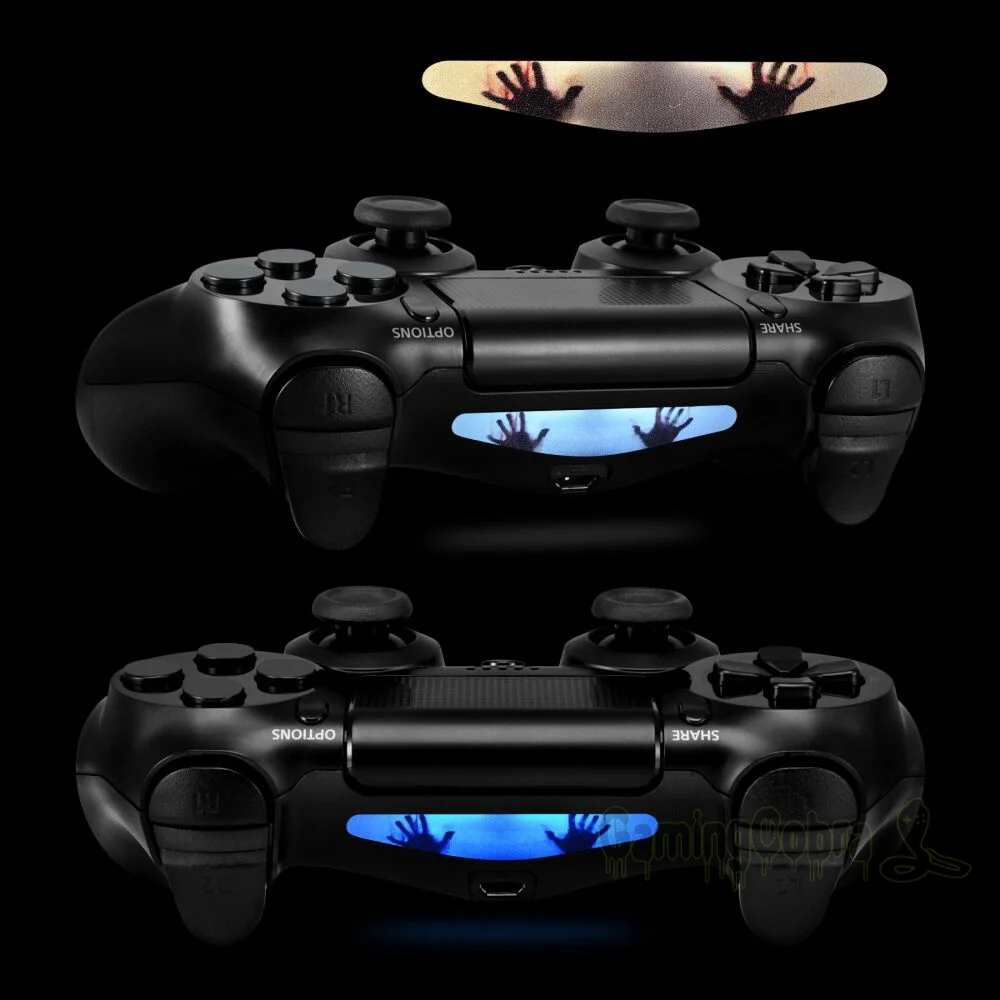 eXtremeRate 30 Pcs Led Light Bar Vinyl Decal Sticker Skin for PS4 Pro Slim Game Controller images - 6