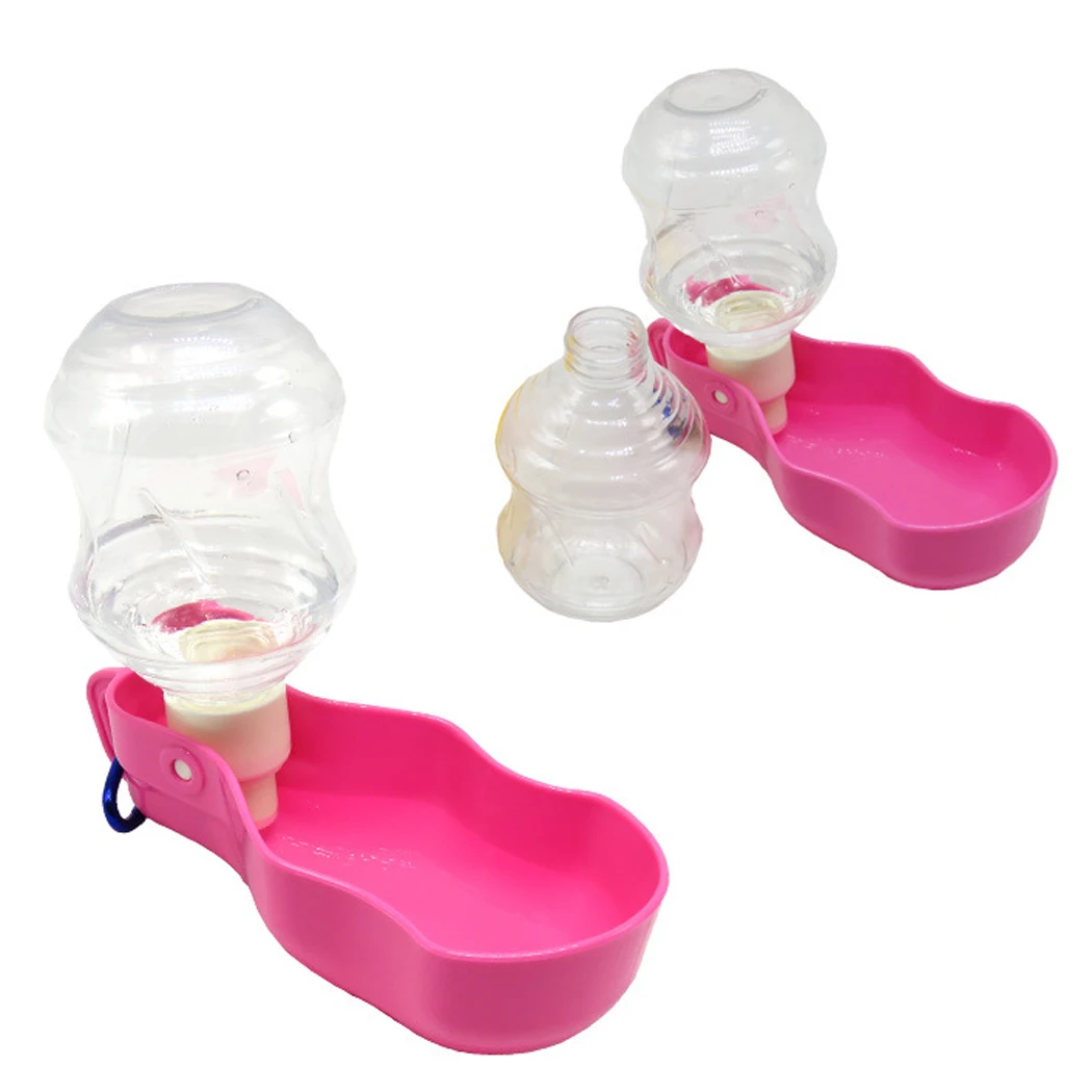 

Pet Dog Water Bottle Plastic Portable Water Bottle Pets Outdoor Travel Drinking Water Feeder Bowl Foldable