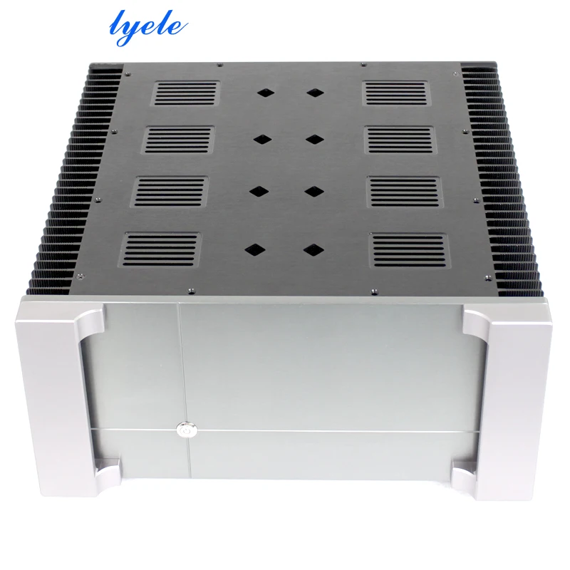 

Lyele охлаждающее алюминиевое шасси с обеих сторон 4320 роскошный большой усилитель мощности коробка чистая задняя Стадия 430*410*200