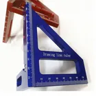 Многофункциональная угловая линейка из алюминиевого сплава, 45 градусов, 90 градусов, для столярных работ