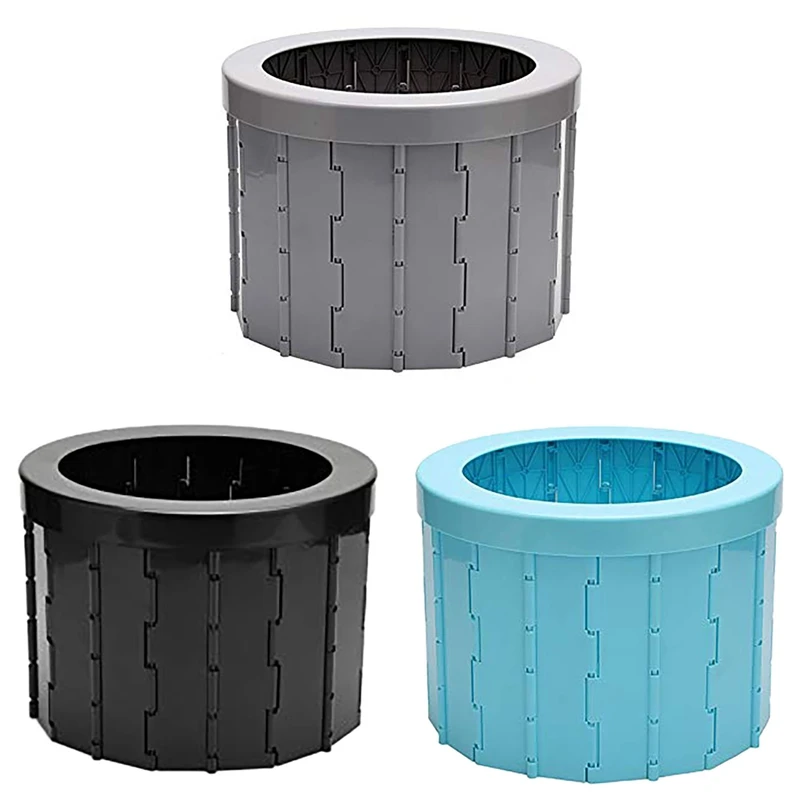 Portable Folding Toilet Seat Commode Porta Potty Car Bucket for Camping Hiking Long Trips Traffic Jam |