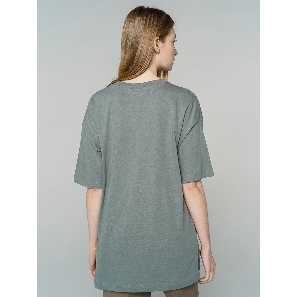 Футболка с кор.рукавом TBOE женская цвет зеленый 100% Хлопок|Футболки| |