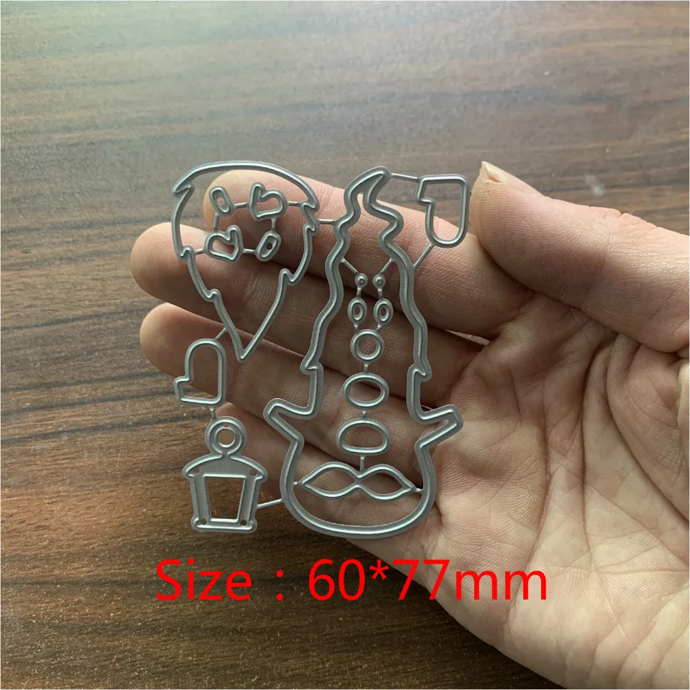 Санта Клаус Фонари металлический Трафаретный вырубной штамп для Скрапбукинг DIY