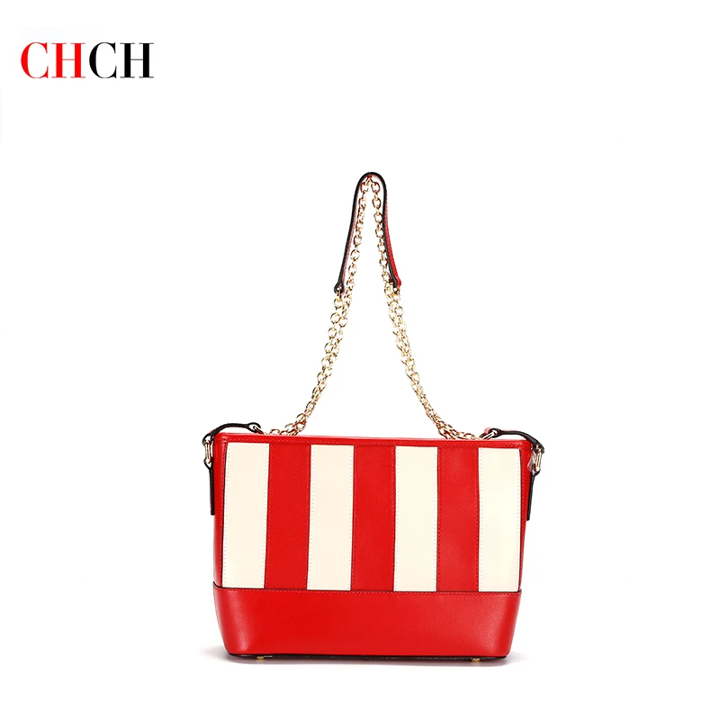 

CHCH Fashion Shopping Luxury Bag Retro Underarm Shoulder Casual Women Gold ChainsTotes Patchwork Bags Female Leather Handbag