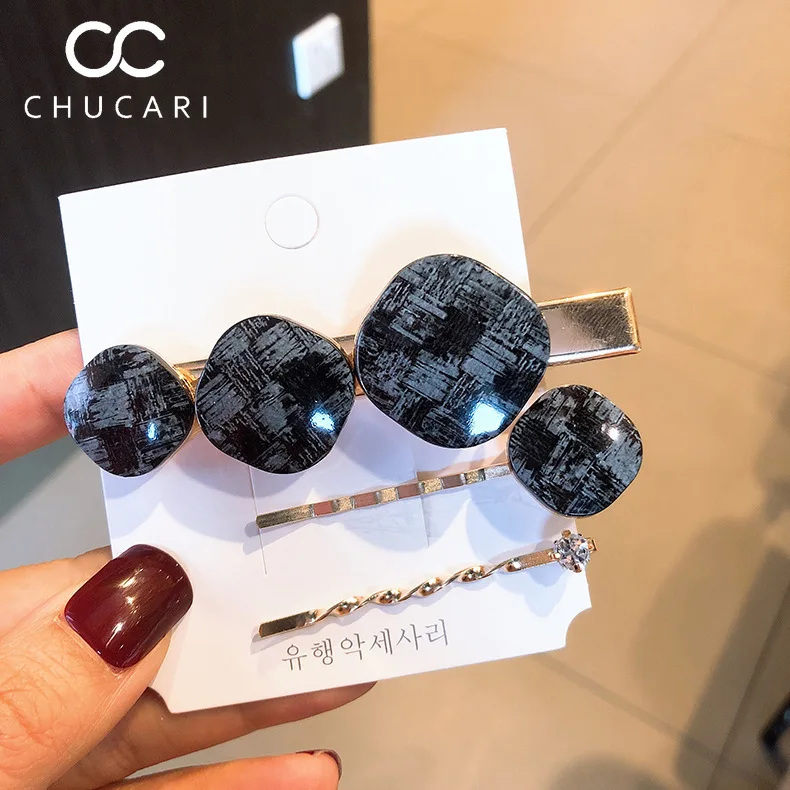 FGHGF Новинка 3 шт./компл. металлическая заколка для волос с красным жемчугом