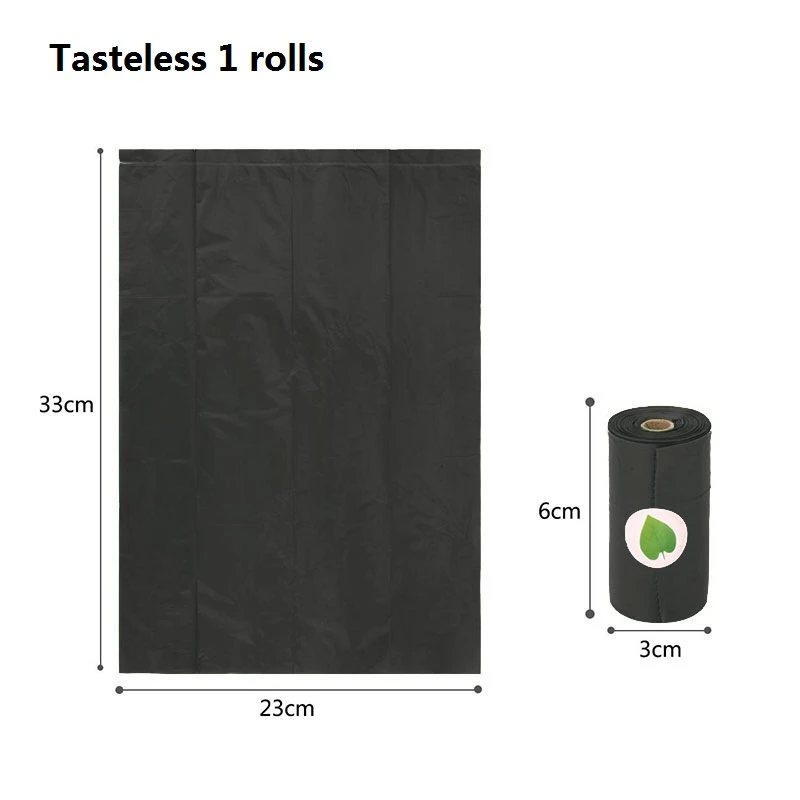 

8 Rolls/120Pcs Green black Degradable Plastic Waste Bag Thicken Pet Dog Waste Bags Garbage Durable Cleaning Waste Bag