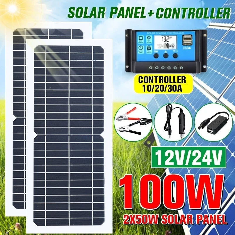 

6V 12V 10W 20W Solar panel module diy cell kit for charger 1pcs ~2pcs solar panel power 50W/h ~ 100W /H per day