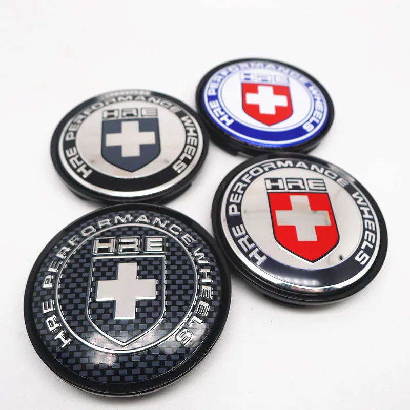 

4Pcs 63mm Wheel Hub Center Cap For HRE Emblem Badge Sticker Auto Car Styling Accessories