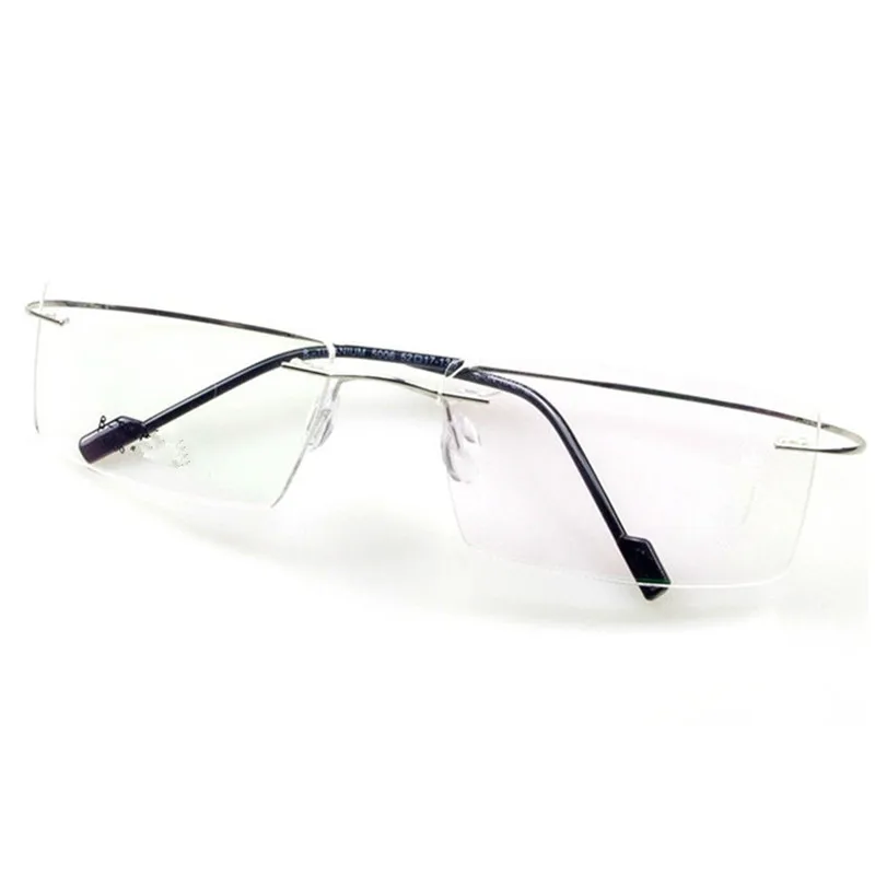 Для мужчин без оправы для очков wo Титан сплав оправа Близорукость очки по рецепту