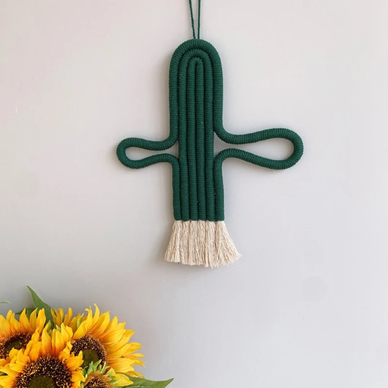 

Handmade Woven Cotton Rope Cactus Hanging Decorative Ornament Wall Hanging Children Nursery Room Decorations Photography Props