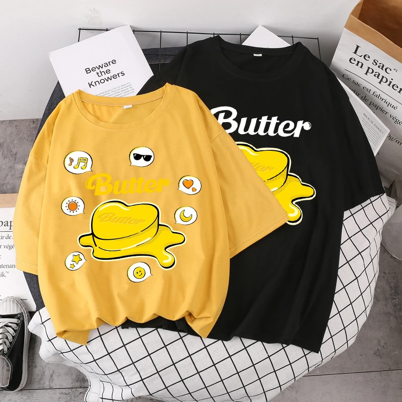 

Summer New album Butter Harajuku T-shirt Ladies T-shirt Korean KPOP Kawaii T-shirt Women Ullzang Graphic T-shirt Women 9 colors