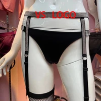 sexy goth black garter belt intimates accessories plus size rhinestone garter suspenders underwear adjustable high waist belt
