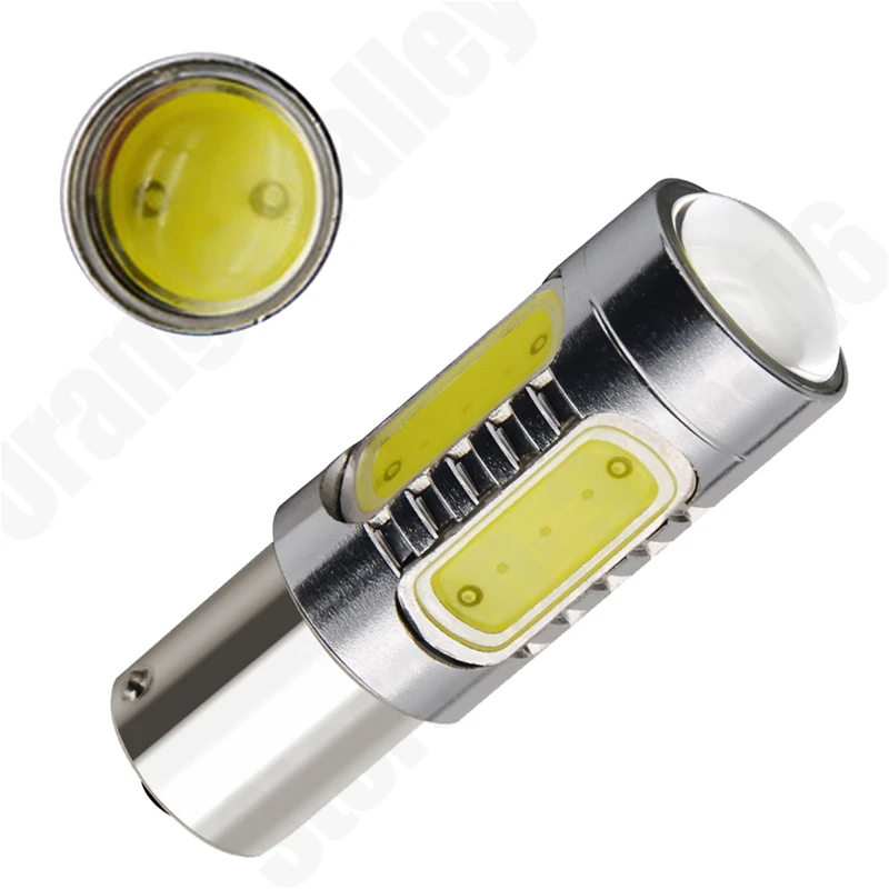 2PCS High Power 1156 BA15S COB LED Car Auto Turn Signal Lights Backup Reverse Bulb Fog Lamp 10-30V 7506 P21W 12498 Amber White - купить по