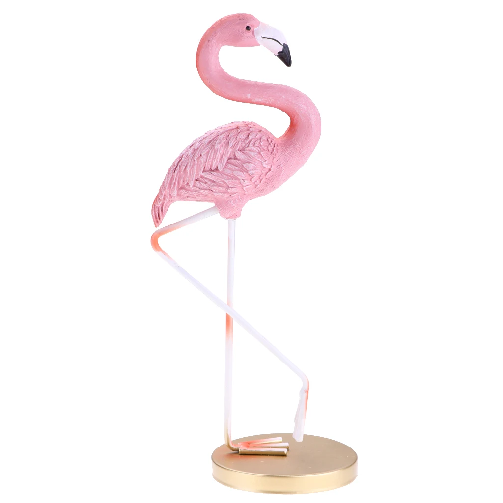 

Resin Flamingo Bird Figure Figurines Miniature Statue Home Decor