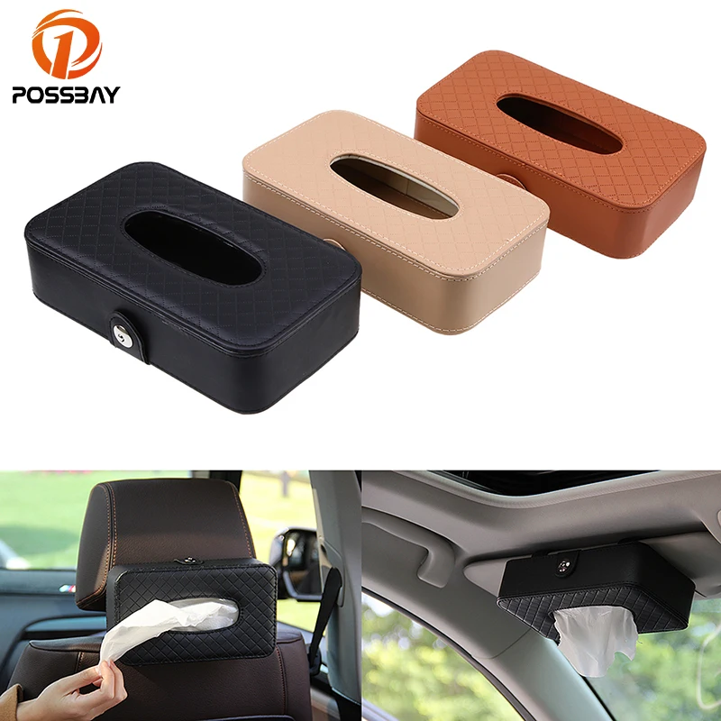 Posbay бежевая/черная/коричневая Магнитная коробка для салфеток Солнцезащитная