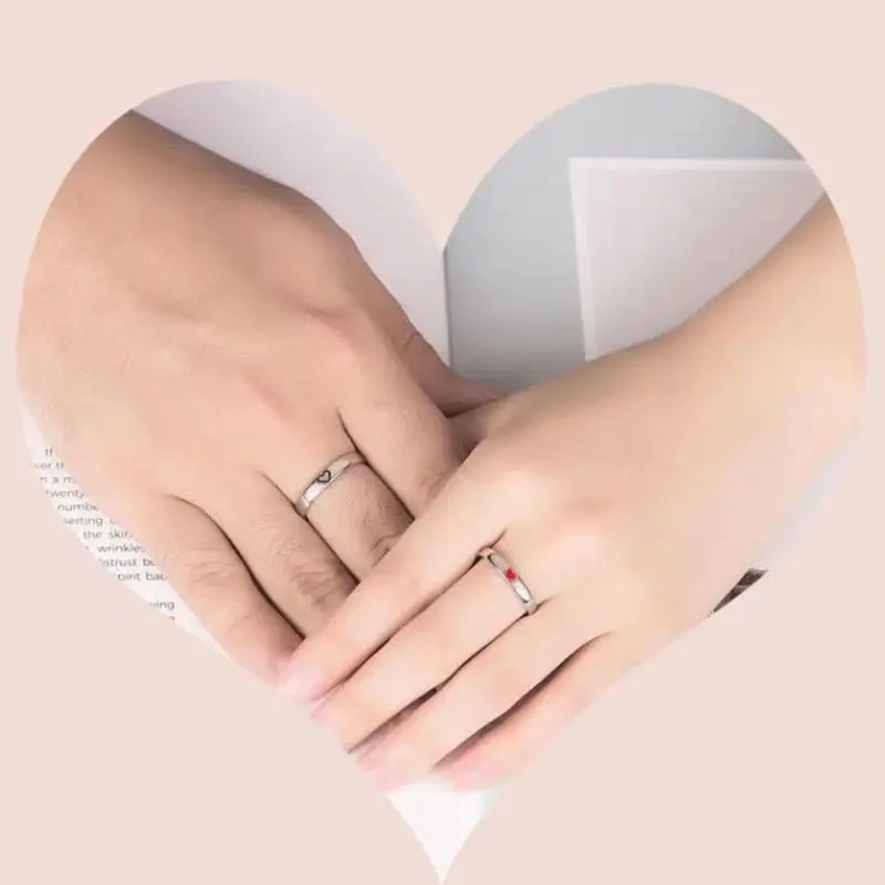 

Heart-shaped Couple Ring Fashion Men Women Ring Engagement Wedding Jewelry Gift