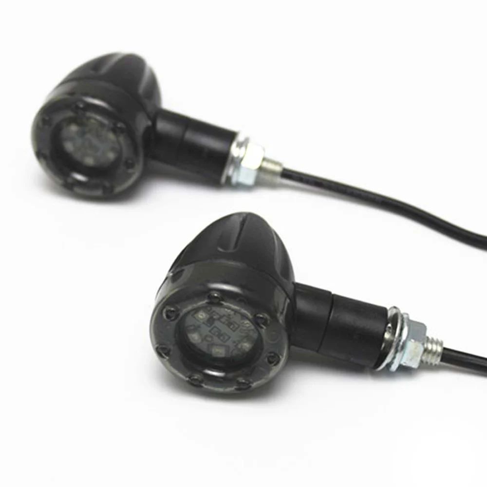 

2pcs 12 LED 4 Wires Universal Motorcycle Turn Signal Lamp Black Shell Brake Lights Yellow Indicator Blinker Lamp