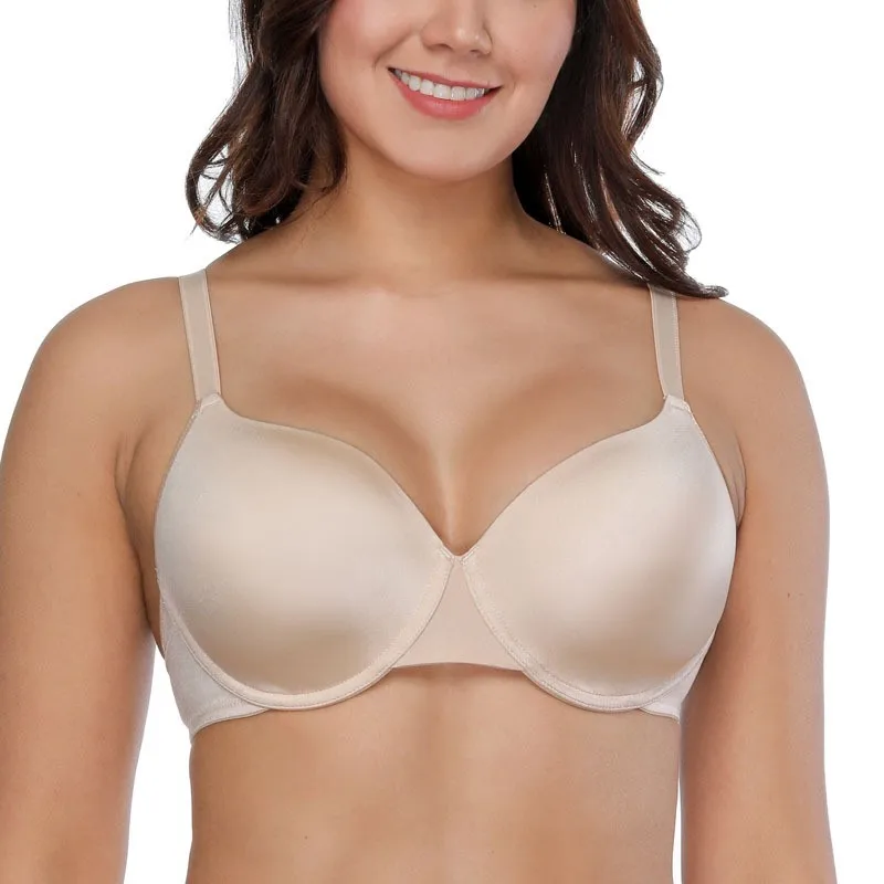 Женский бесшовный бюстгальтер нижнее белье размера плюс минимайзер 36C 36D 36DD 36DDD