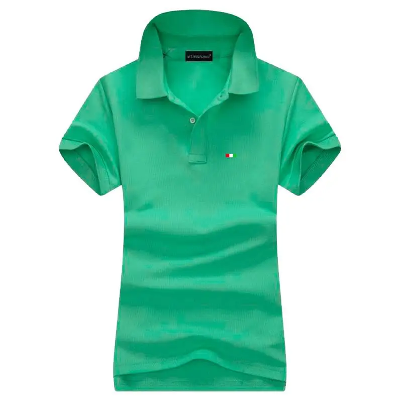 Женские футболки-поло с коротким рукавом повседневные облегающие топы из 100%