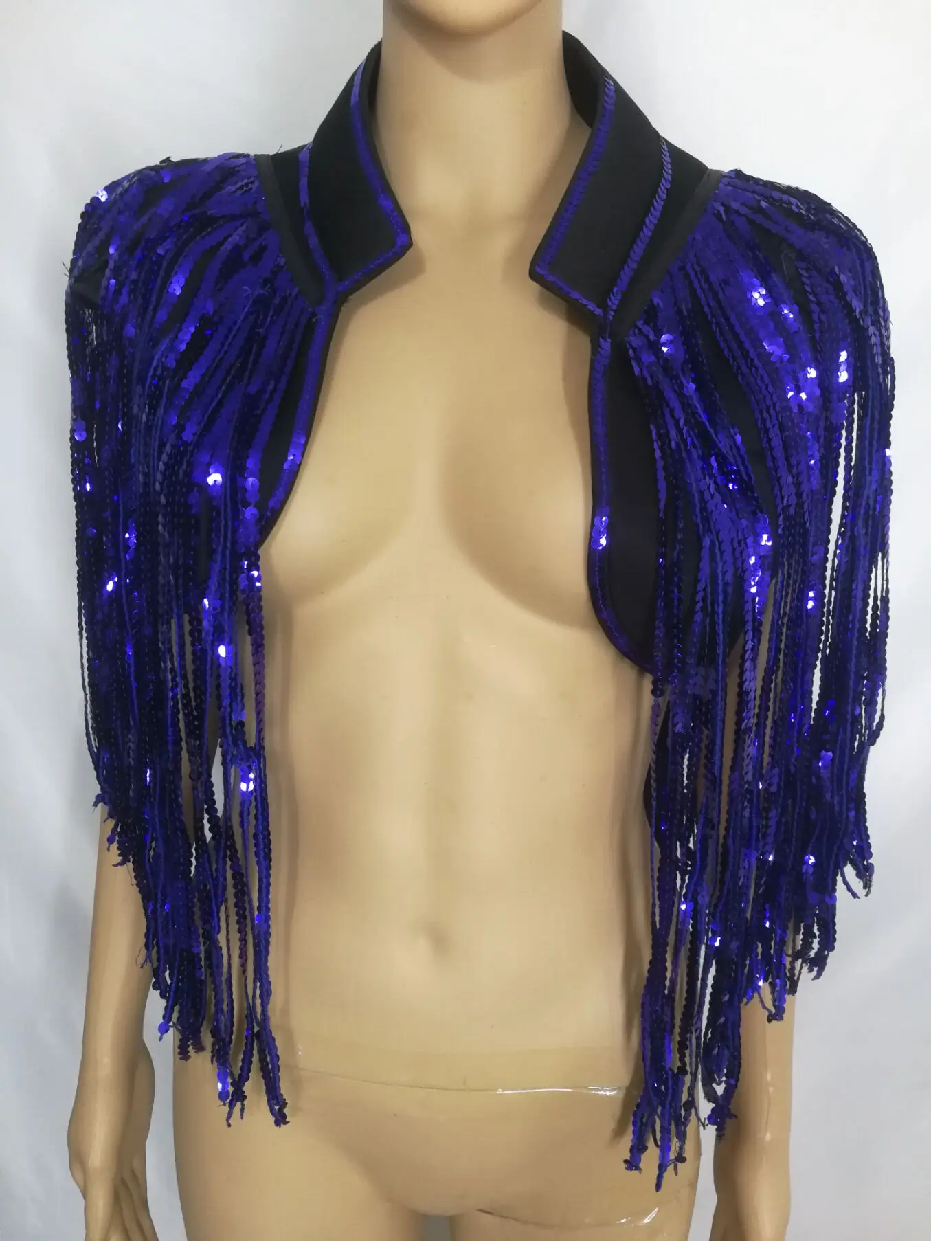 Мужской/женский/мужской костюм куртка без рукавов с блестками золотого красного