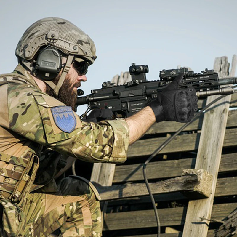 Перчатки OZERO мужские тактические дышащие митенки для мотокросса стиль милитари