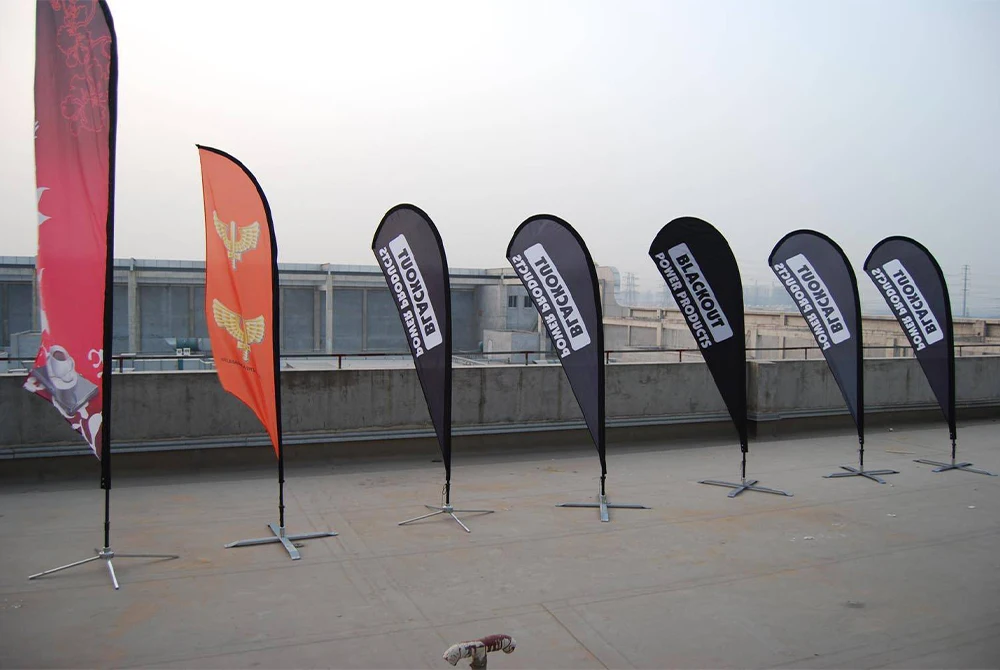 Баннер Пляжное перо и КАПЛЕВИДНАЯ капля изготовление ткани флаг печать на заказ