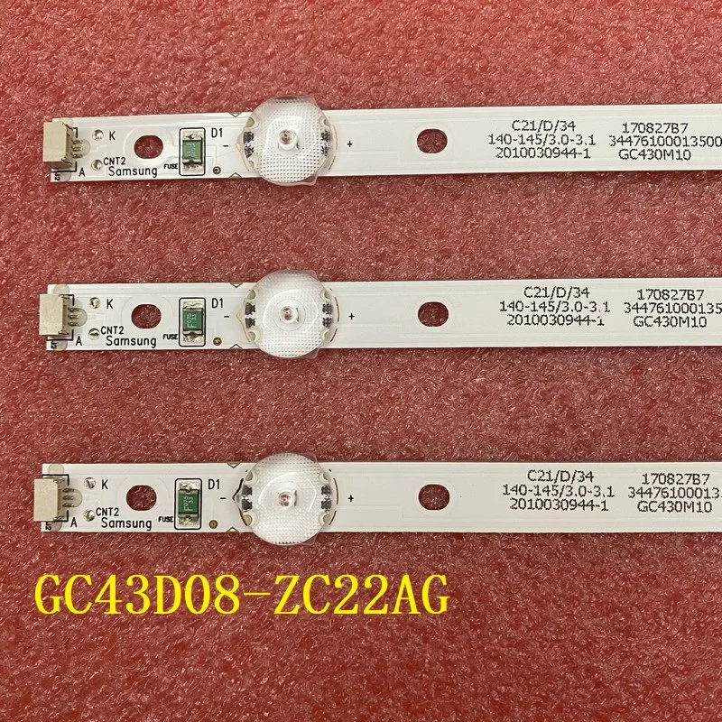 3pcs/set LED backlight strip for Samsung UE43J5202 UE43J5272 GC43D08-ZC22AG-13 14 15 17 23 HV430FHD-NLA 303GC430044 303GC430043 |