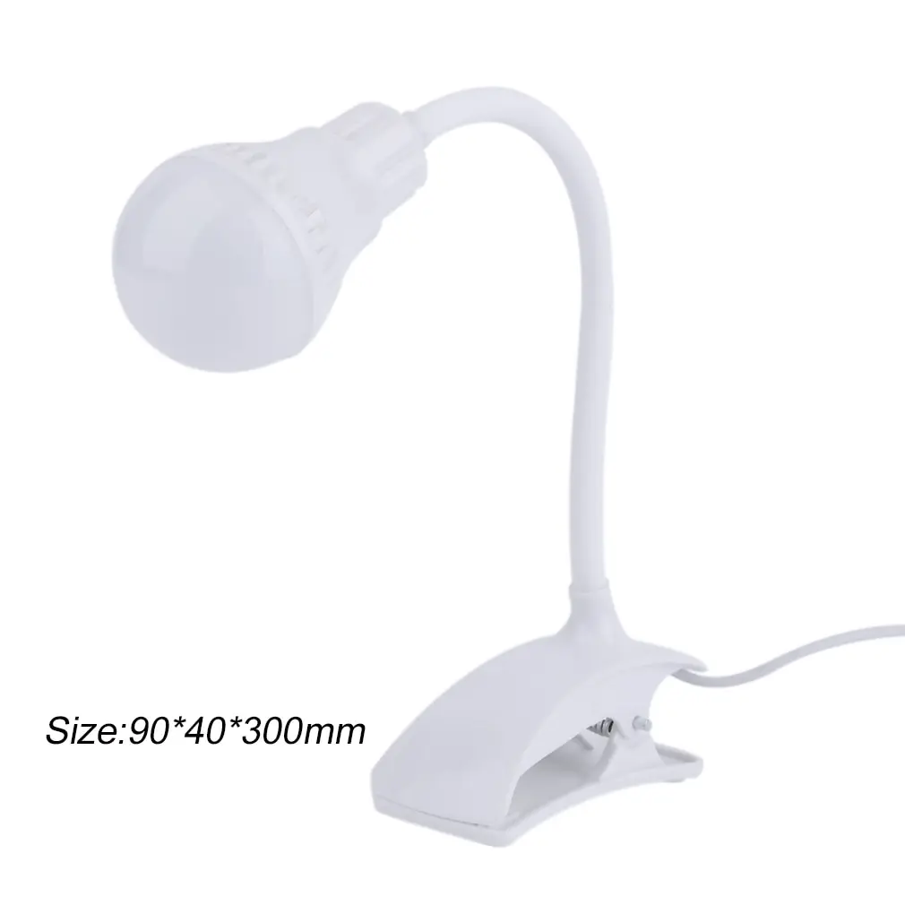 

Super Bright LED Desk Clip Lamp USB Rechargeable Table Reading Lamp Student 360 degree bendable Light 2017 Brand New