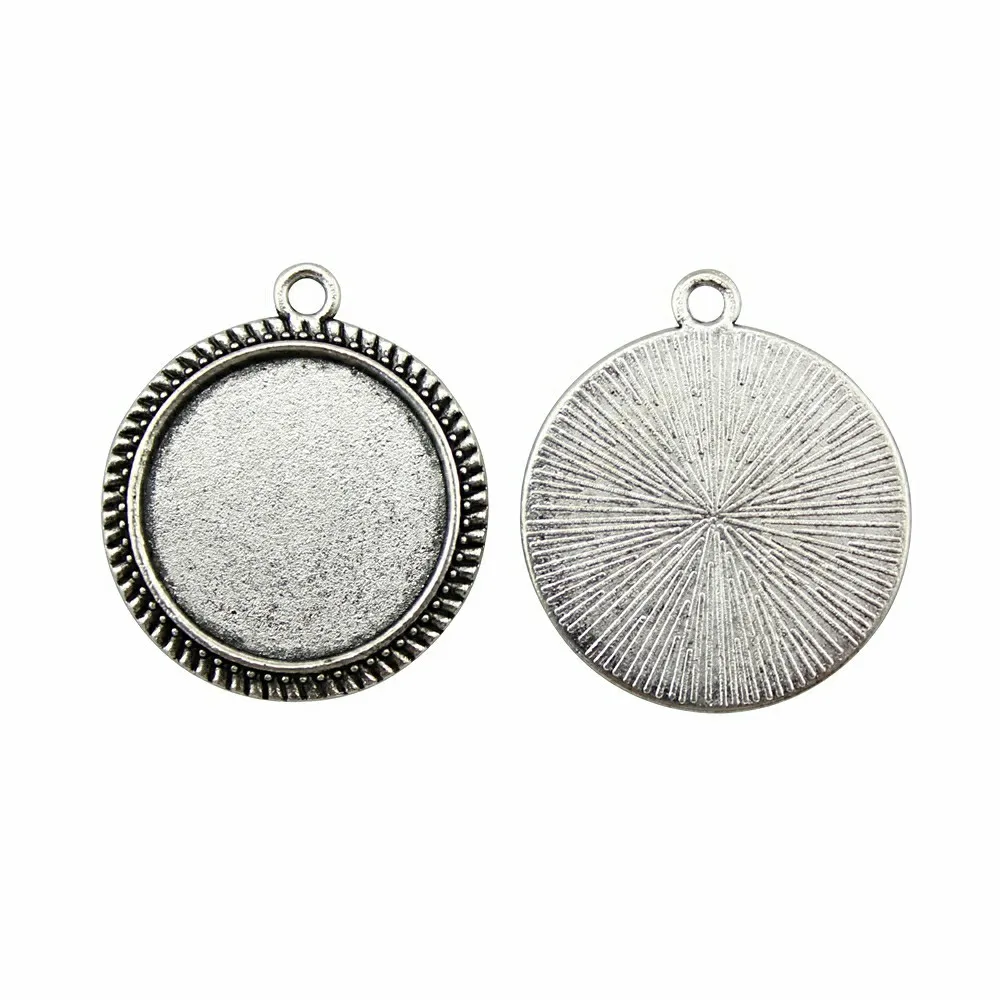 

diy charms for jewelry making pendant 16mm Round Simple Style pendant base 10pcs