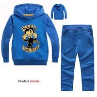 2 16y spring autumn children boys clothing sets cute keep smiling kids hoodies pants 2pcs set toddler girls outfits sportsuit