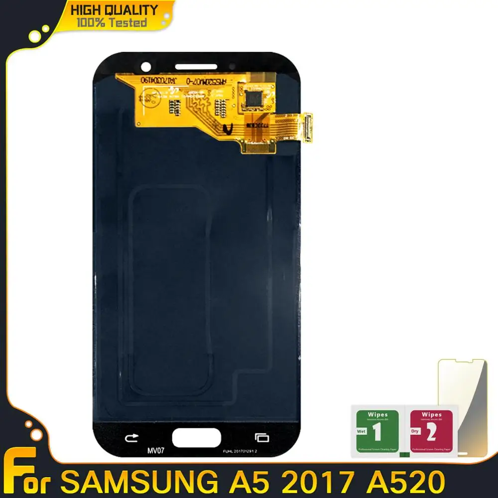 Высокое качество AMOLED lcd s для Samsung Galaxy A5 A520 A520F A520F/DS телефон ЖК-экран дисплей сенсорный дигитайзер Запчасти для сборки