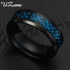 Кольцо унисекс, со скошенными краями, 8 мм, UZone, нержавеющая сталь стальные кольца ювелирные изделия